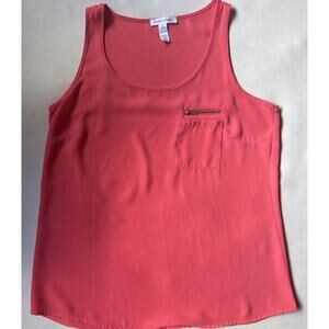 Ambiance Apparel Coral Sleeveless Blouse Size Medium